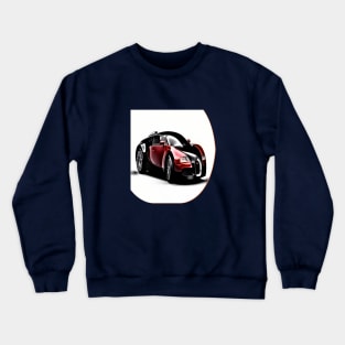 Deportive black and red car sport car Cartoon Crewneck Sweatshirt